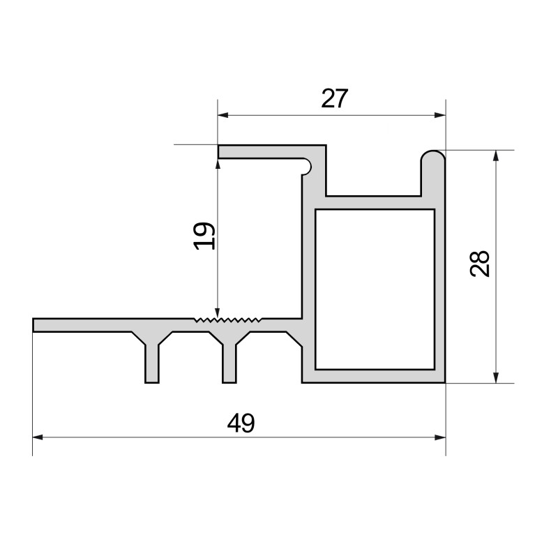 TIRADOR DR-19MM 2700MM