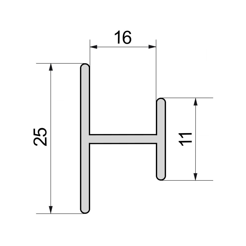 PERFIL H 16 3M