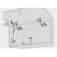 FIJACION FRENTE MADERA AVENTOS HK-XS 20K4101