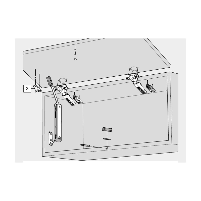 FIJACION FRENTE MADERA AVENTOS HK-XS 20K4101