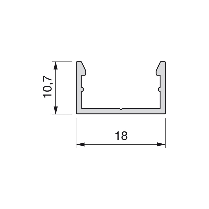 PERFIL LYNX SUPERFICIE MAT 2,35M 5085062