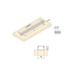 PERFIL LYNX SUPERFICIE MAT 2,35M 5085062