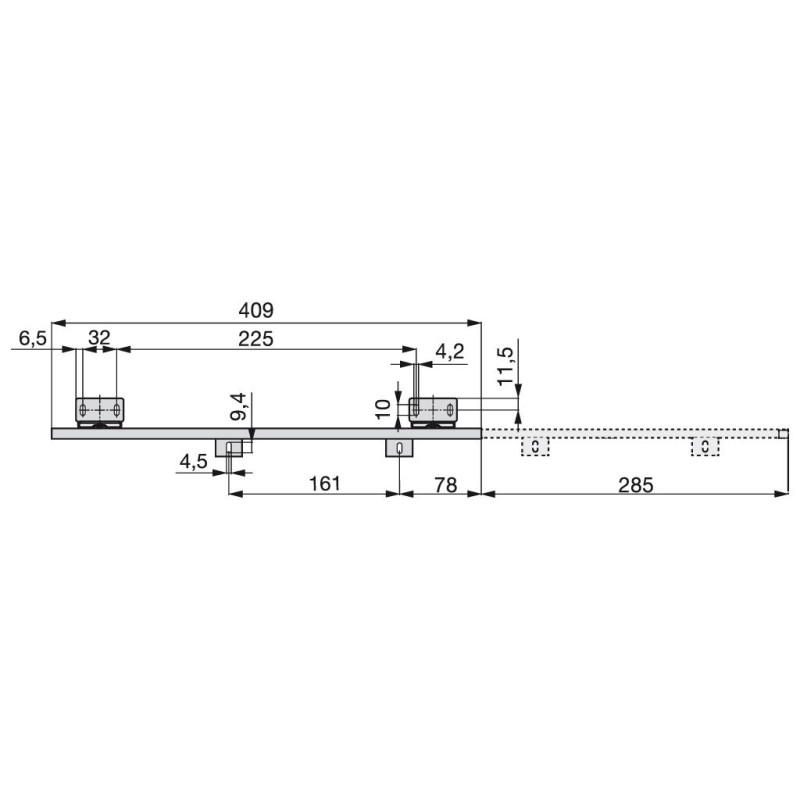 GUIA PORTATECLADO 400 MM. NE REG 4193409