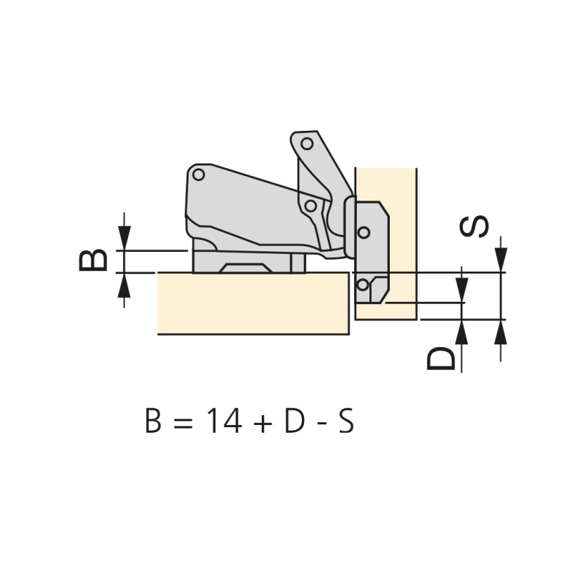 BISAGRA X91 SOFT 35 RECTA MNI T48 165º 1042807