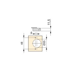 BISAGRA X91 SOFT 35 RECTA MNI T48 165º 1042807