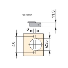 BISAGRA 35 DOBLE PUERTA C95 M/TOR 1237007