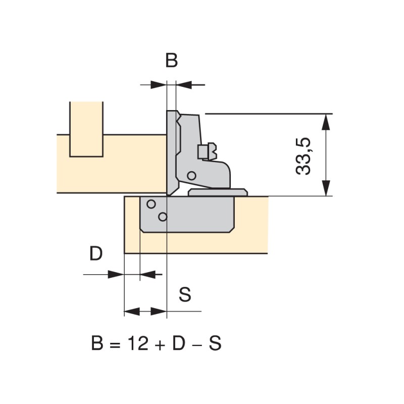 BISAGRA 35 RECTA C50 105º(012498) 1249907