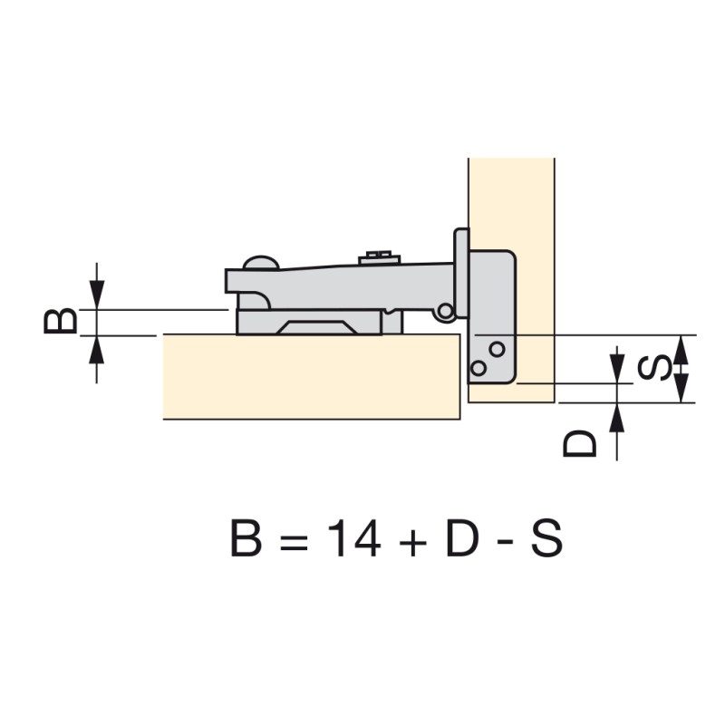 BISAGRA C91 E35 RECTA HIDRAULICA