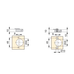 BISAGRA C91 E35 RECTA HIDRAULICA