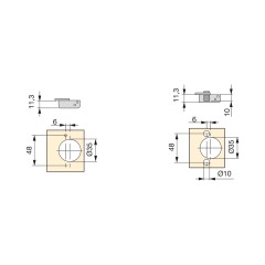 BISAGRA X91 SOFT 35 CODO