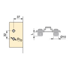 BASE C90 CLIP CRUZ