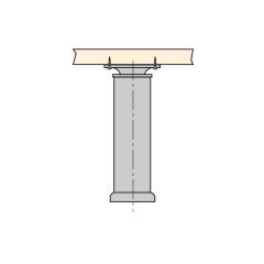 PIE D40X140MM AL SAT 3047163