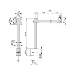 SOPORTE MONITOR SIMPLE 13-32´ NEGRO 3200014