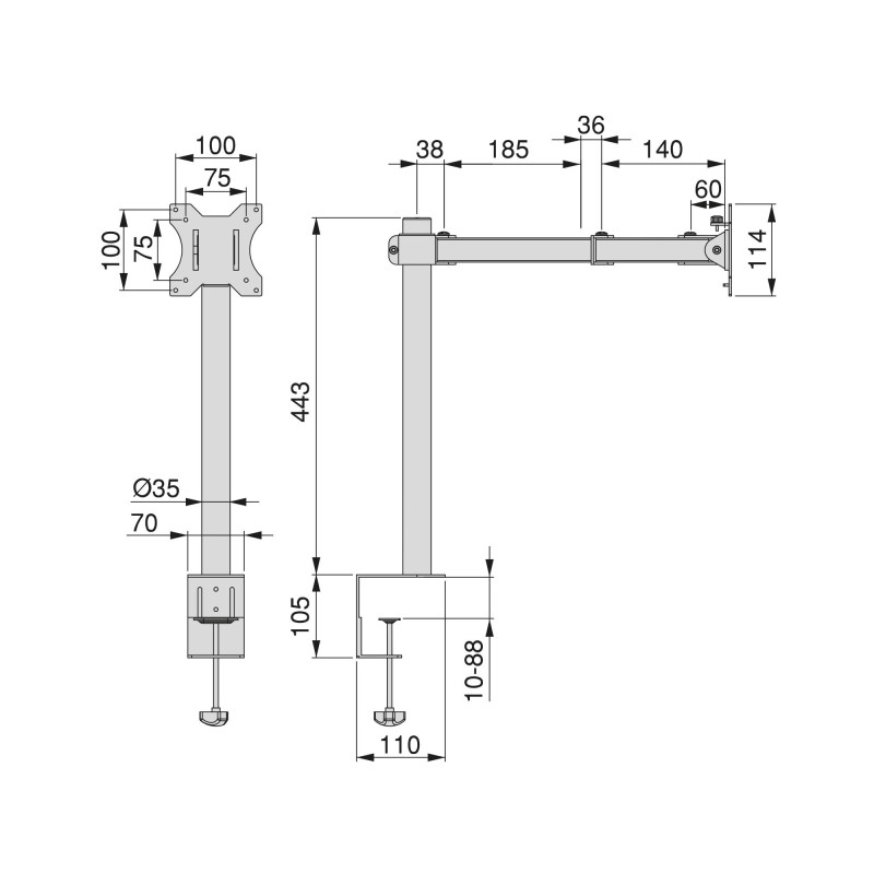 SOPORTE MONITOR SIMPLE 13-32´ NEGRO 3200014