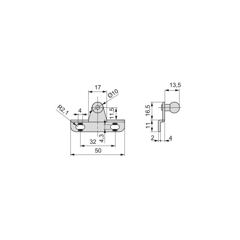 ENGANCHE RECT PUER AL P/PIS NI 1232407