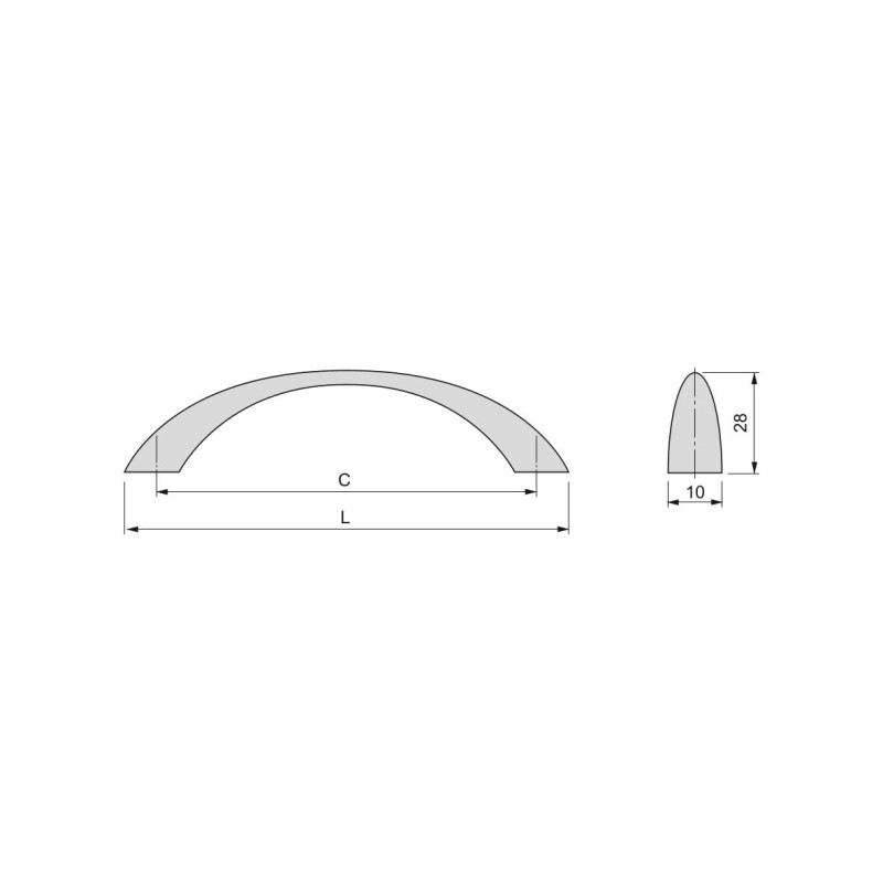 TIRAD BOMBAY 128MM AL MET 9292125