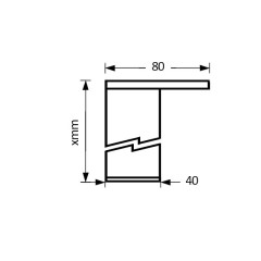 PATA CUADRO ALUM 40X40