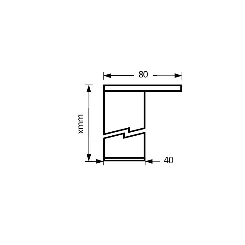 PATA CUADRO ALUM 40X40