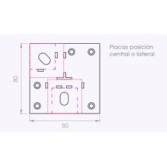 PATA CUADRO ALUM 40X40