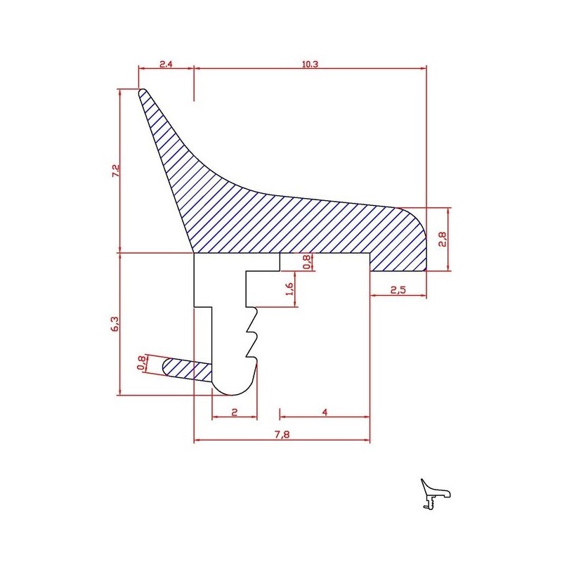 JUNTA GOMA BLANCA JAMBA 2,2M 0060833