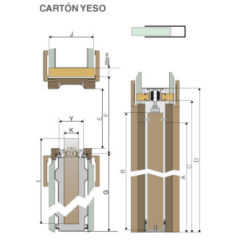 ESTRUCTURA PUERTA BK-10 CARTON YESO