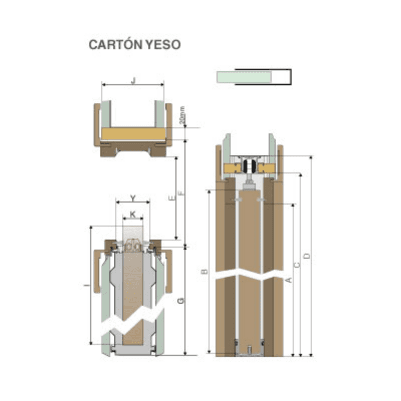 ESTRUCTURA PUERTA BK-10 CARTON YESO