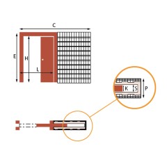 ESTRUCTURA BK-10 PARA MURO REVOCADO DE 105MM