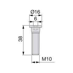 TOR M10 P/PIE BONE ZINC 3912605