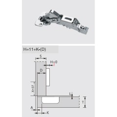 BISAGRA PIVOT PRO C80 155° SOFT D35 RECTA