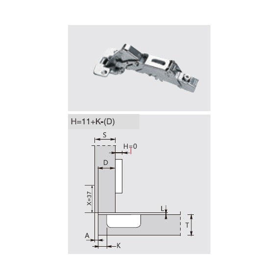 BISAGRA PIVOT PRO C80 155° SOFT D35 RECTA