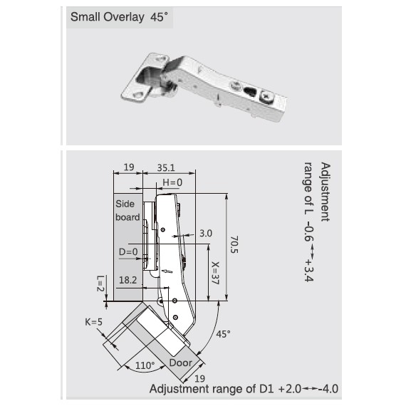 BISAGRA PIVOT-PRO C80 45° SOFT Ø35