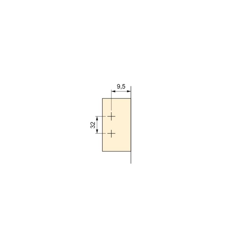 BASE CRUZ S/R EXC PARA BISAGRA BRAZO CORTO M/TOR