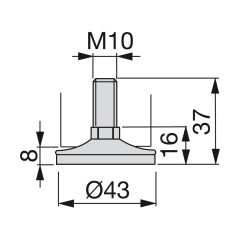 NIVELADOR M10X20 D43 C MA 3057464