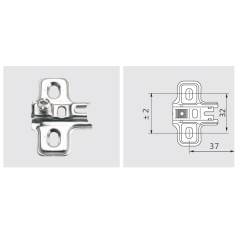 BASE CRUZ S/R P/BIS 26MM ALT.15 M/TOR