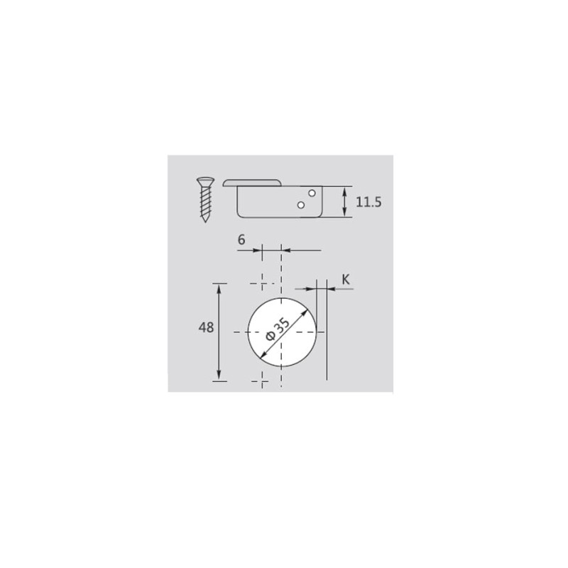 BISAGRA PIVOT-PRO C85 D35 RECTA CON MUELLE M/TOR