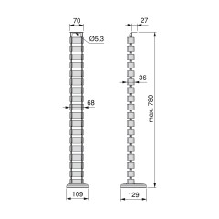 PASACABLE PIPE4 AL MET 6210025