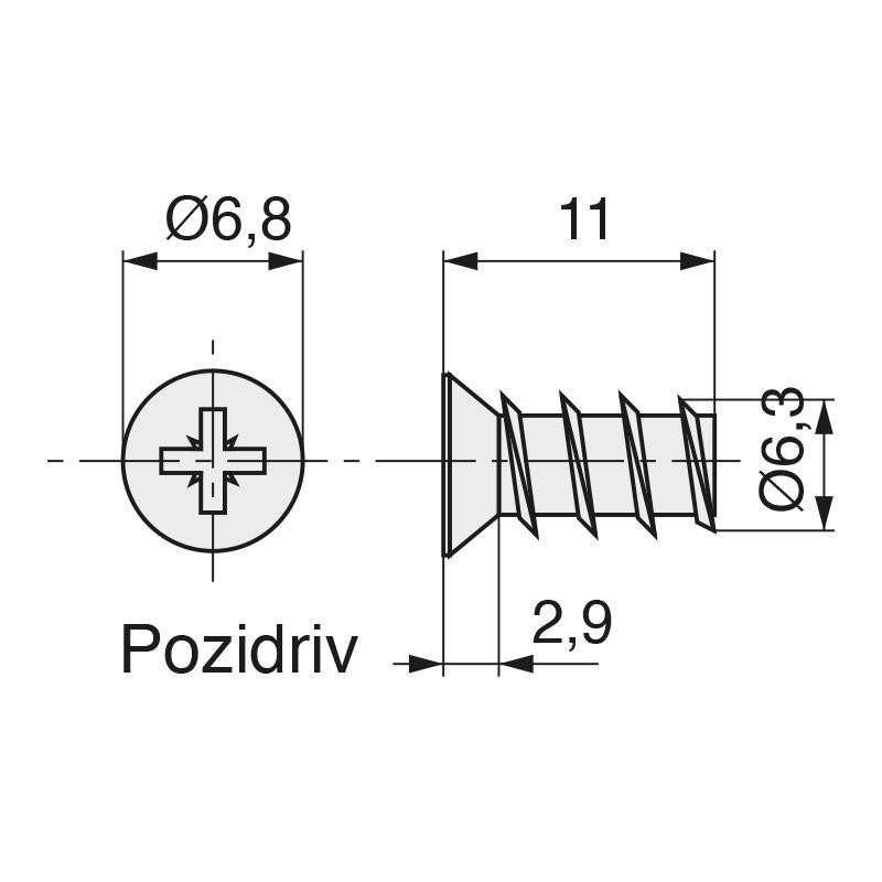 TORNILLO EURO 6,3 ZINCADO