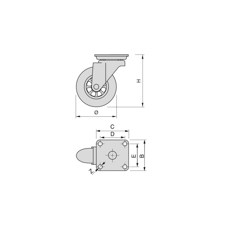 RUEDA SLIP D75 PLET TRANS C/F 3075920