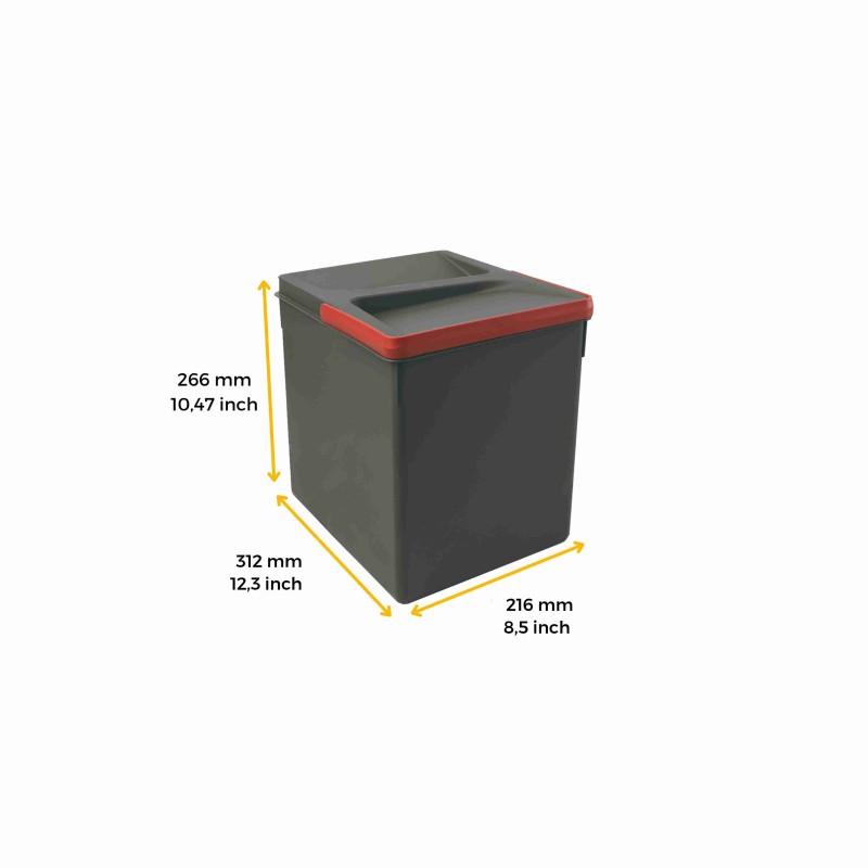 CUBO RECYCLE ALTURA 266MM PARA BASE RECYCLE PARA CAJON