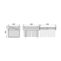 CONTENEDOR BASURA INF MAN RECYCLE 2X15L GA 8199523