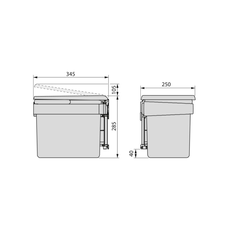 CONTENEDOR PUERTA RECYCLE 1X15L GA 8199123