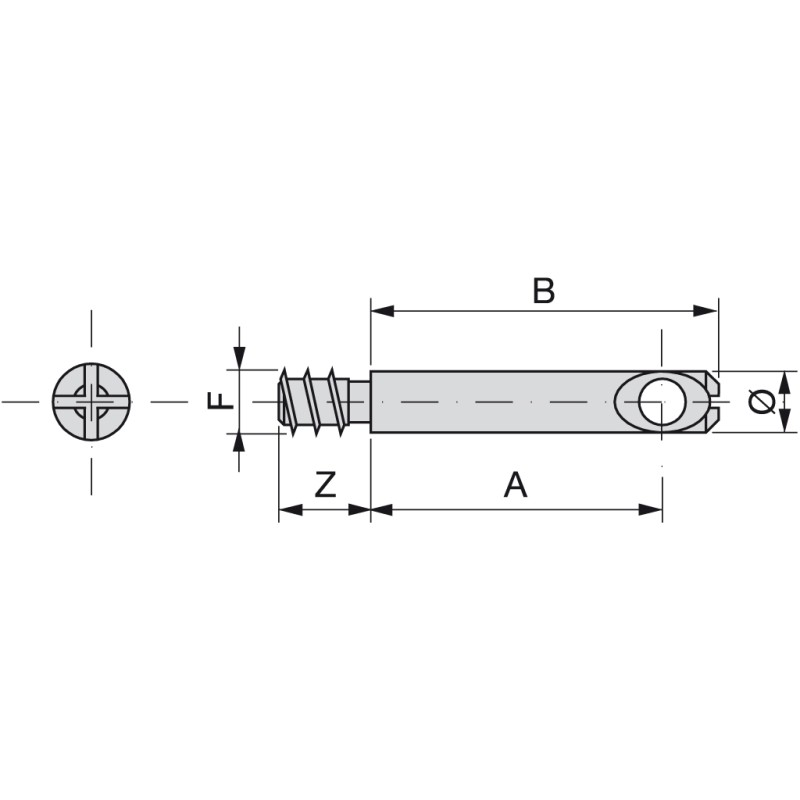 ENGANCHE D7X45 M6 ZINC 8012805