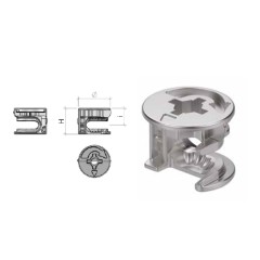 EXCENTRICA Ø15X12X7,75MM TABLERO 15/16MM