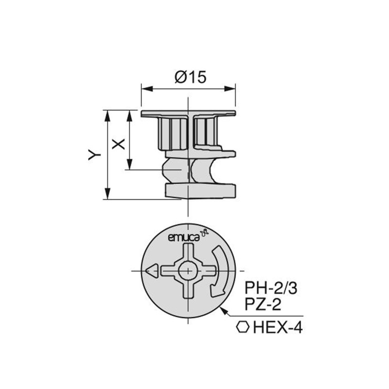 EXCENTRICA T15 Ø15