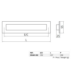 TIRADOR BUZON 192 INOX Z016019267