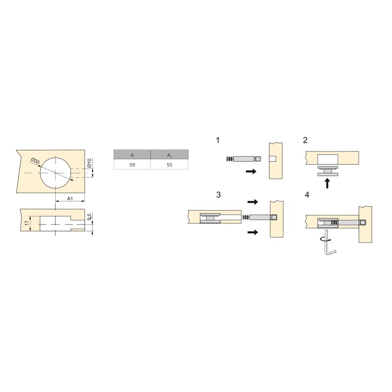 ENGANCHE SPIRAL CERRAD D35X17 ZN 4461505