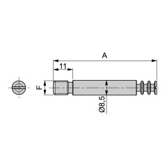 PERNO EXCENT TRIK M8X59 ZINC 4006905