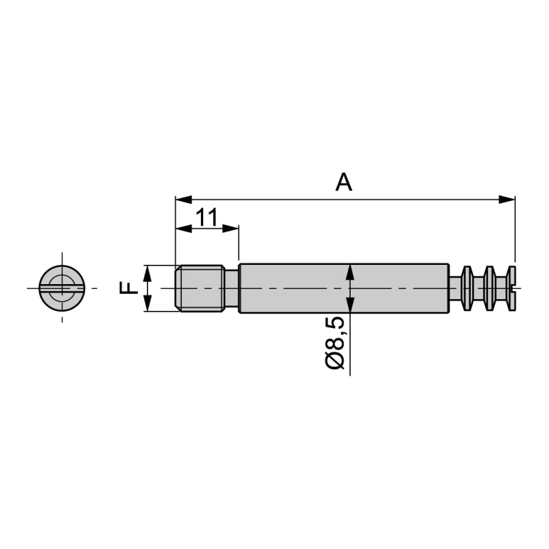 PERNO EXCENT TRIK M8X59 ZINC 4006905