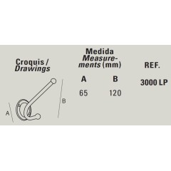 PERCHA 2GANCHO PAT120X65 M.EST3000LP