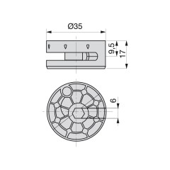 EXCENTRICA BIG D35X17 NAT 8085701